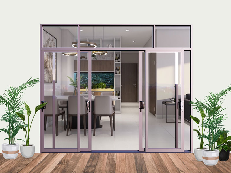 Cửa Đi Mở Trượt 4 Cánh Nhôm Xingfa