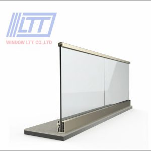 Lan can kính không trụ Anodized