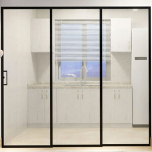 Alternative view of Cửa nhôm Slim Cover 3 cánh lùa qua lại không rung lắc